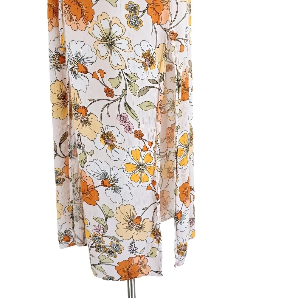 Liberty Love Sheer Lace Floral Kimono Duster M - Picture 4 of 9